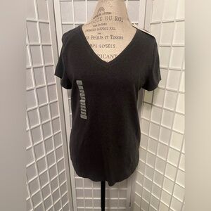 Dark Grey V-Neck T-Shirt
